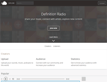 Tablet Screenshot of definitionradio.net